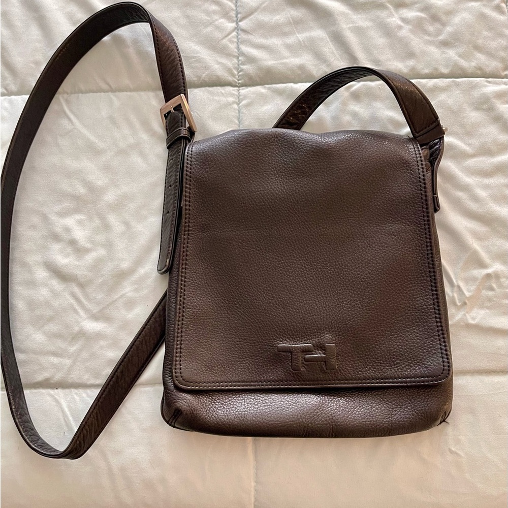 Tommy Hilfiger Black Leather Crossbody Bag